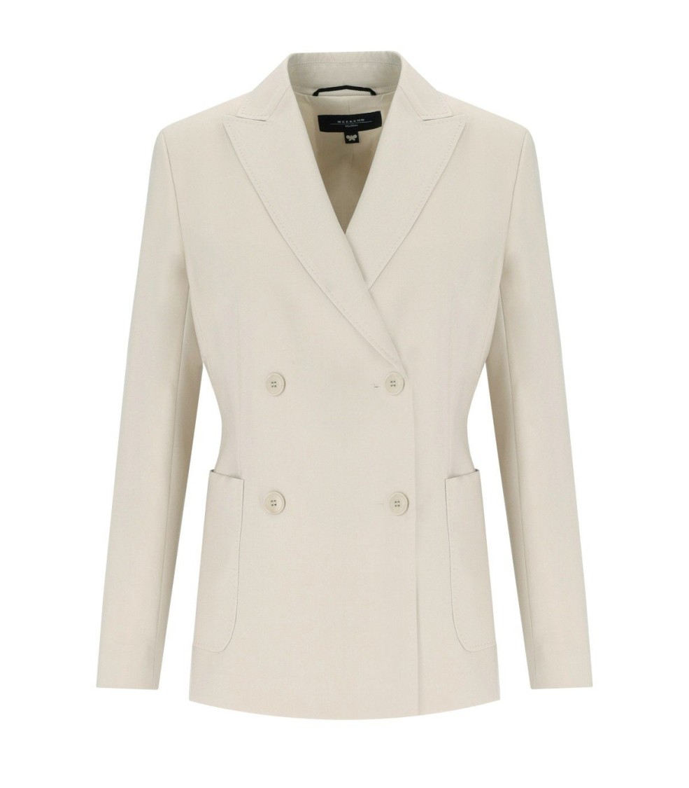 Max Mara Nervoso Sabbia Double-breasted Blazer In Neutral