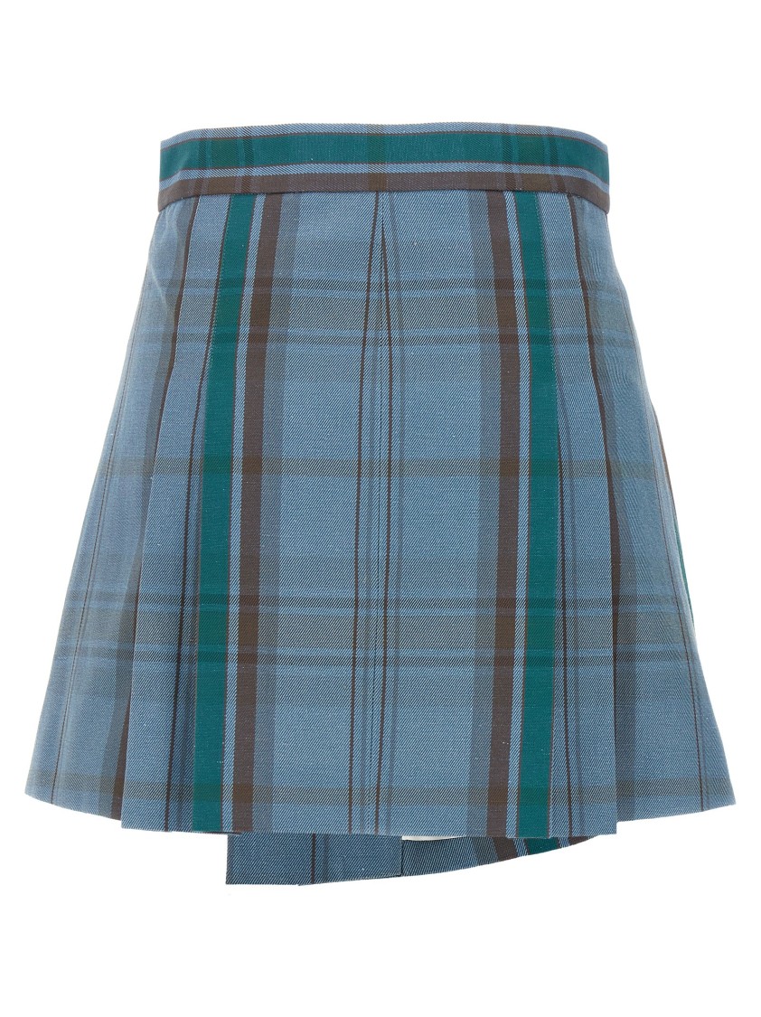 Vivienne Westwood Tartan Print Mini Skirt In Blue
