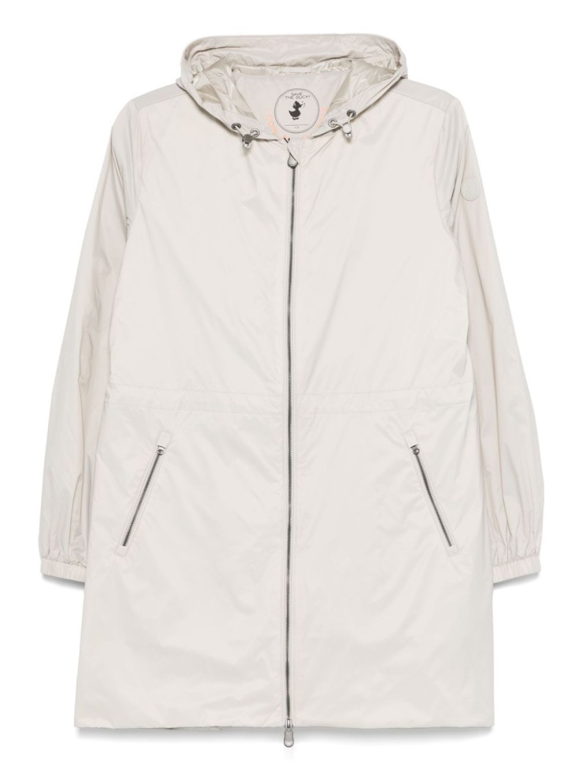 Save The Duck Lightweight Relaxed Fit Jacket With Hood In Neutrals