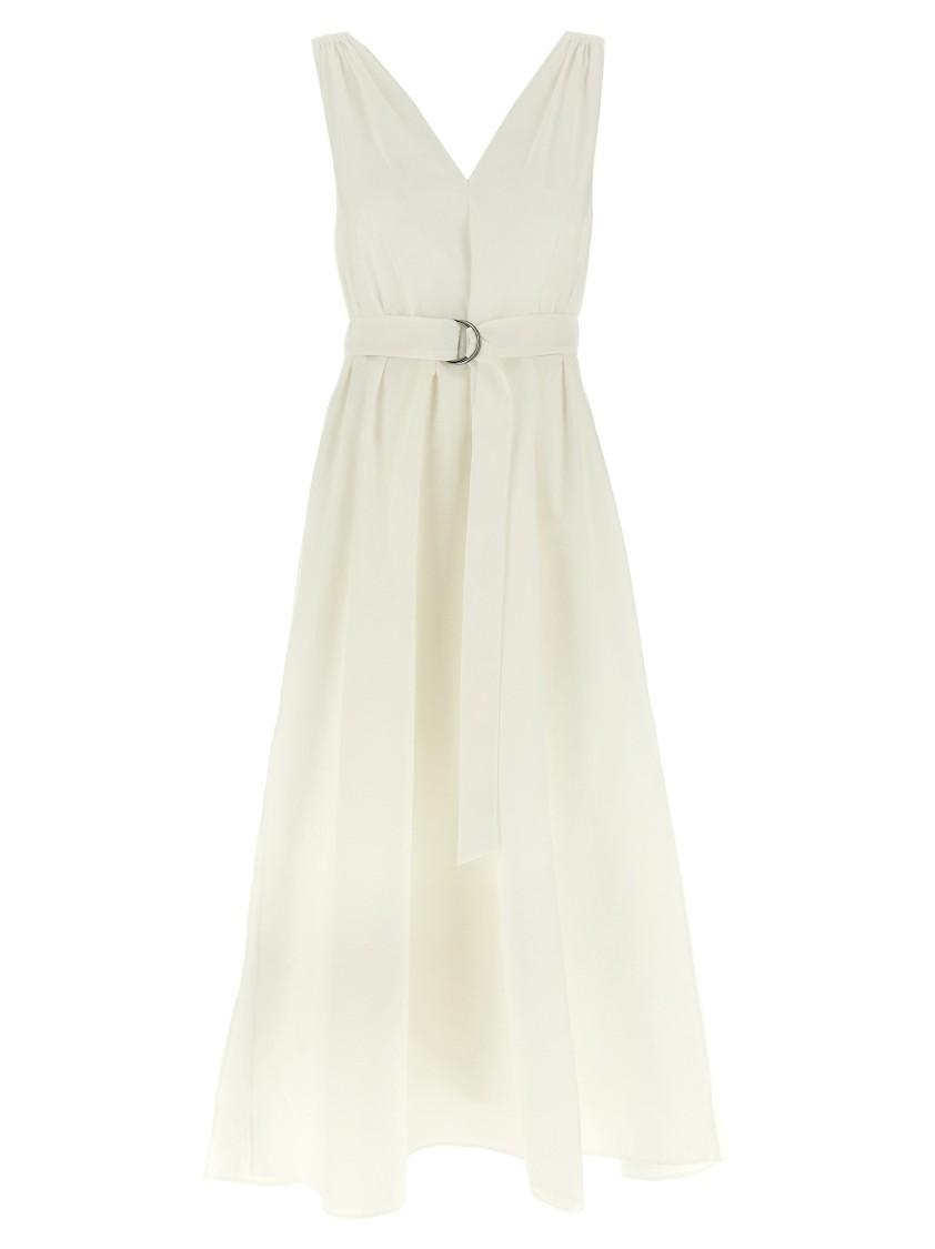 スカート BRUNELLO CUCINELLI Precoius Shoulder Detail dress White Brunello Cucinelli Precious Shoulder Detail Dress Dresses