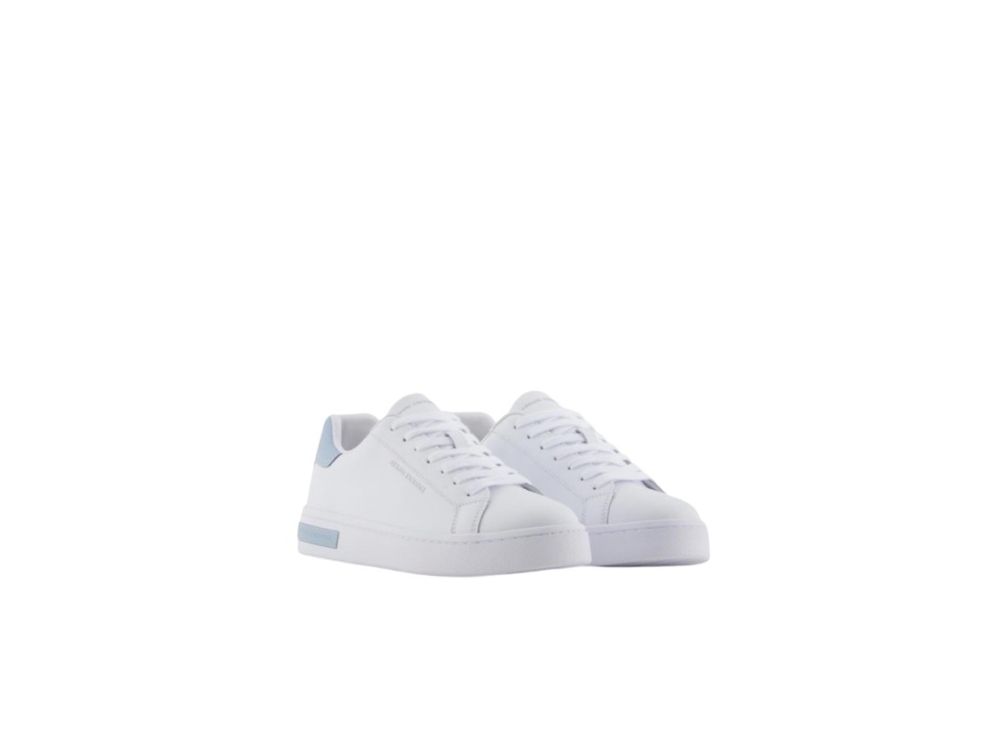 Armani Exchange Low-cut Lace-up Sneakers With Subtle Accent Detailing In Animal Print