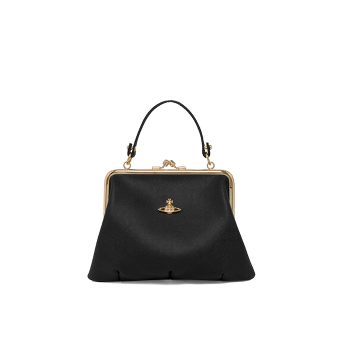 Vivienne Westwood Granny Frame Purse Faux Leather Black