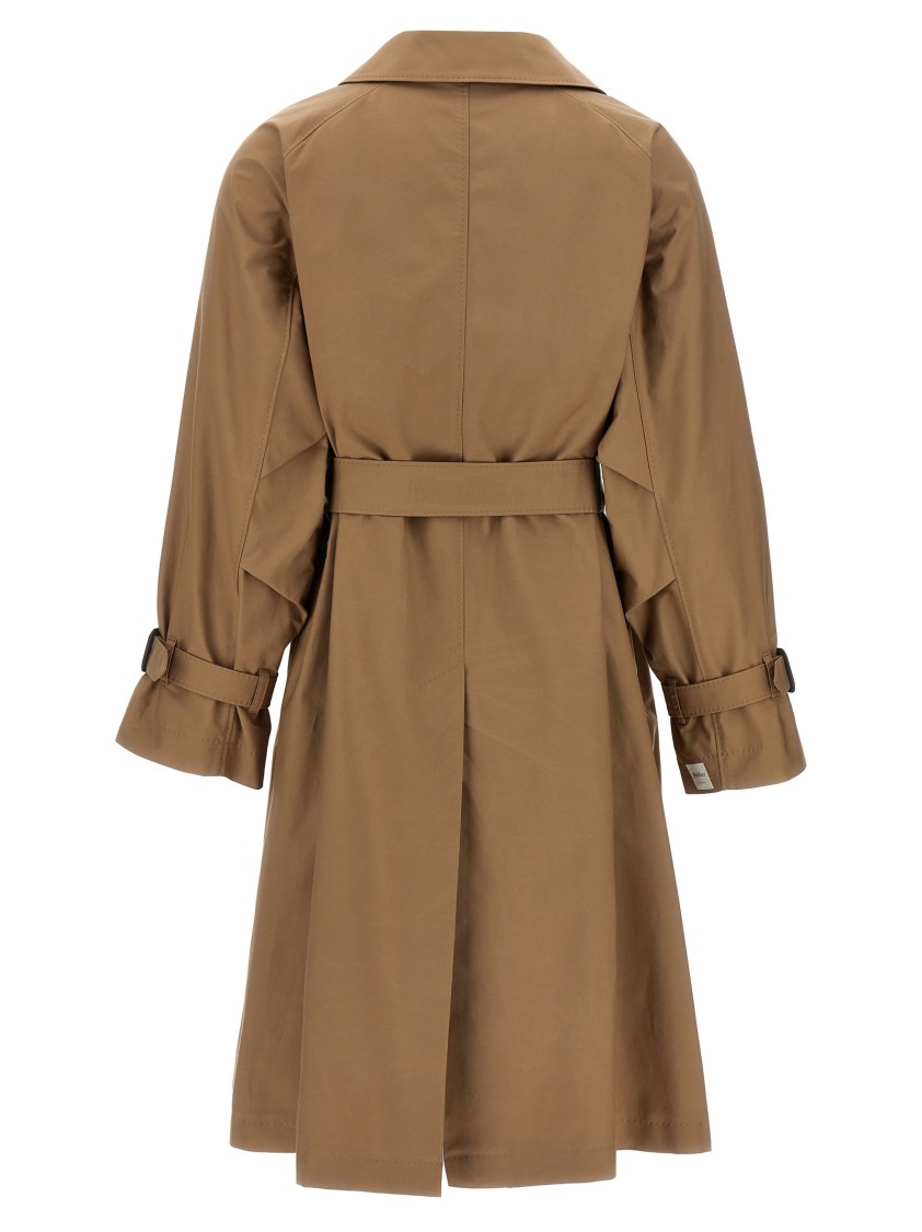 Max Mara Beige Strench Trench Coat In Brown