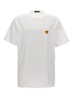 Tシャツ・カットソー Versace Playfully Curled White Cotton T-Shirt Versace Playfully Curled White Cotton T-Shirt | THE LIST