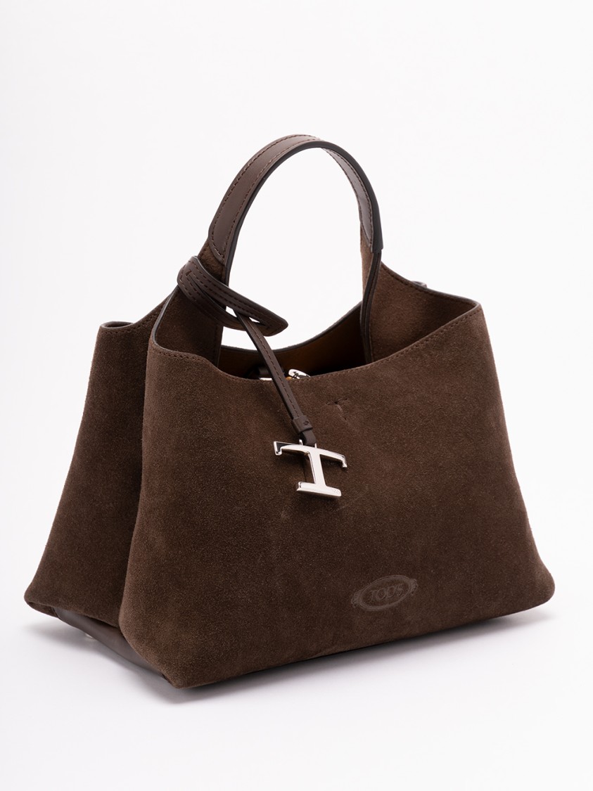 Tod's Structured Micro Bag In Calf Leather In Brown