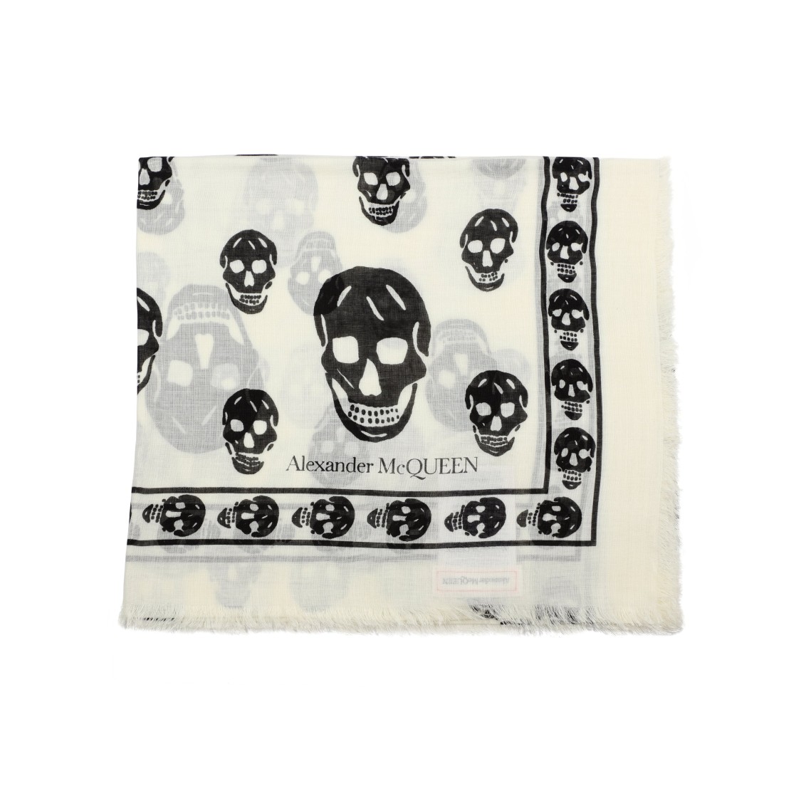 Alexander Mcqueen Classic Skull Silk Scarf