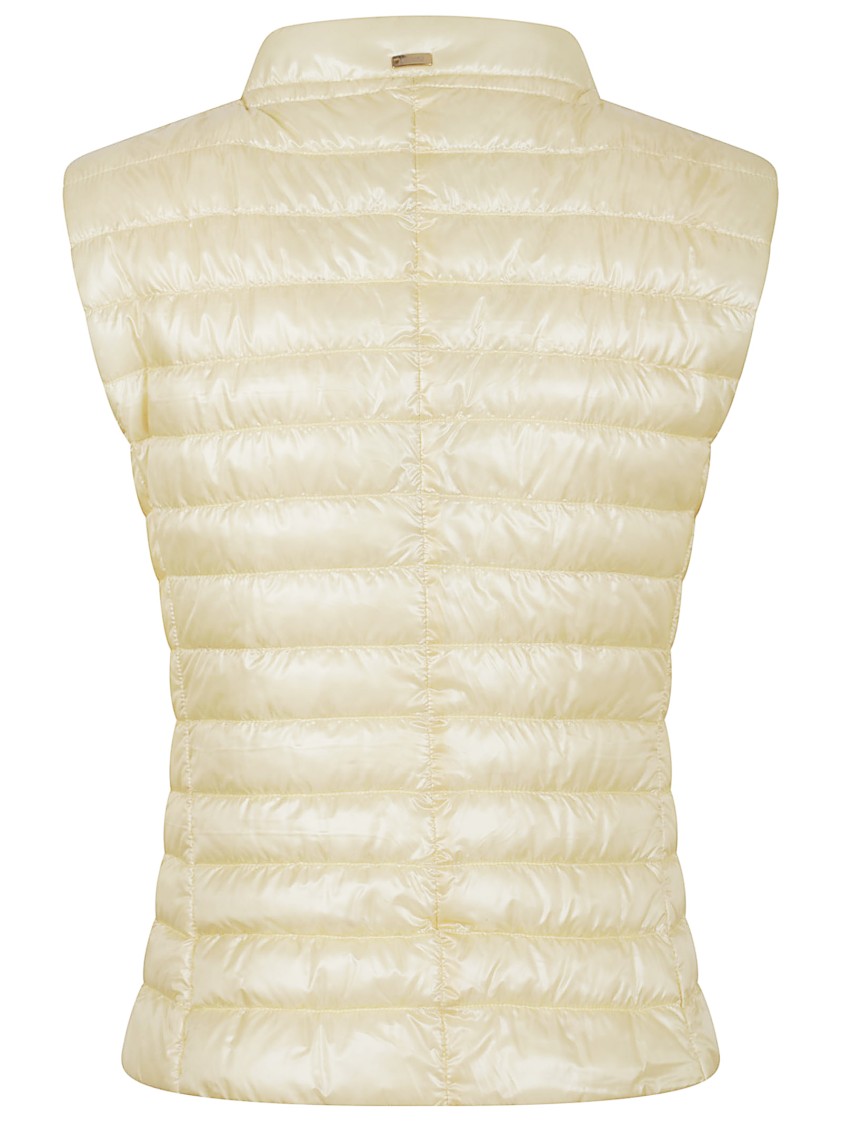 Herno Nylon Ultralight Padded Gilet With Bomber Collar