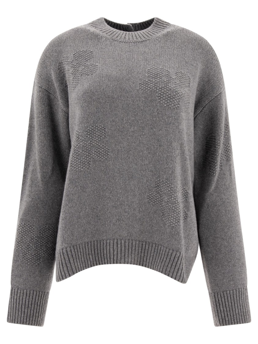 Cecilie Bahnsen Long-sleeved Sweater In Gray