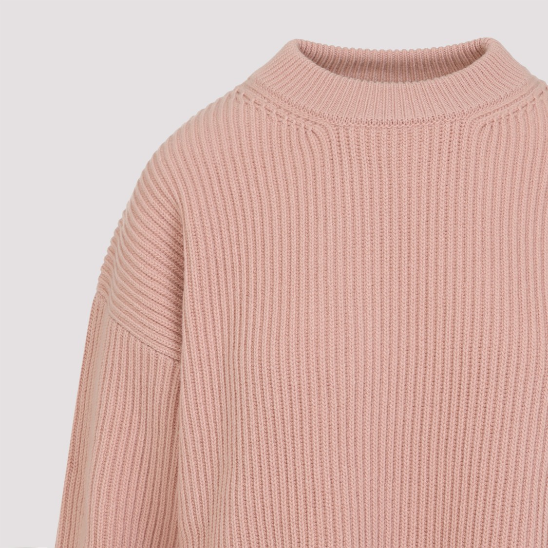 Jil Sander Long Sleeves Knitwear Asymmetric Hem In Pink