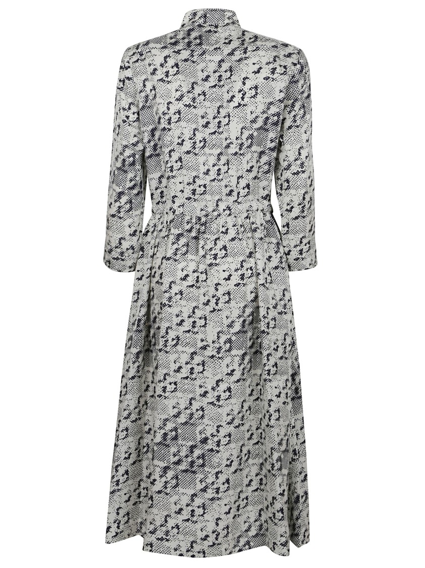 TORY BURCH TORY BURCH SILK MIDI DRESS WITH CLASSIC SHIRT SILHOUETTE