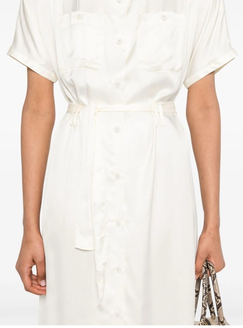 Apc A.p.c. Midi Dress With Button-down Front
