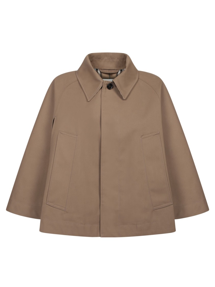 Burberry Bespoke Brown Trench Coat With Structured Collar In Brown