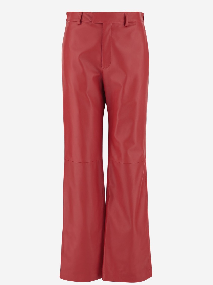 Armarium Tito Leather Pants In Red