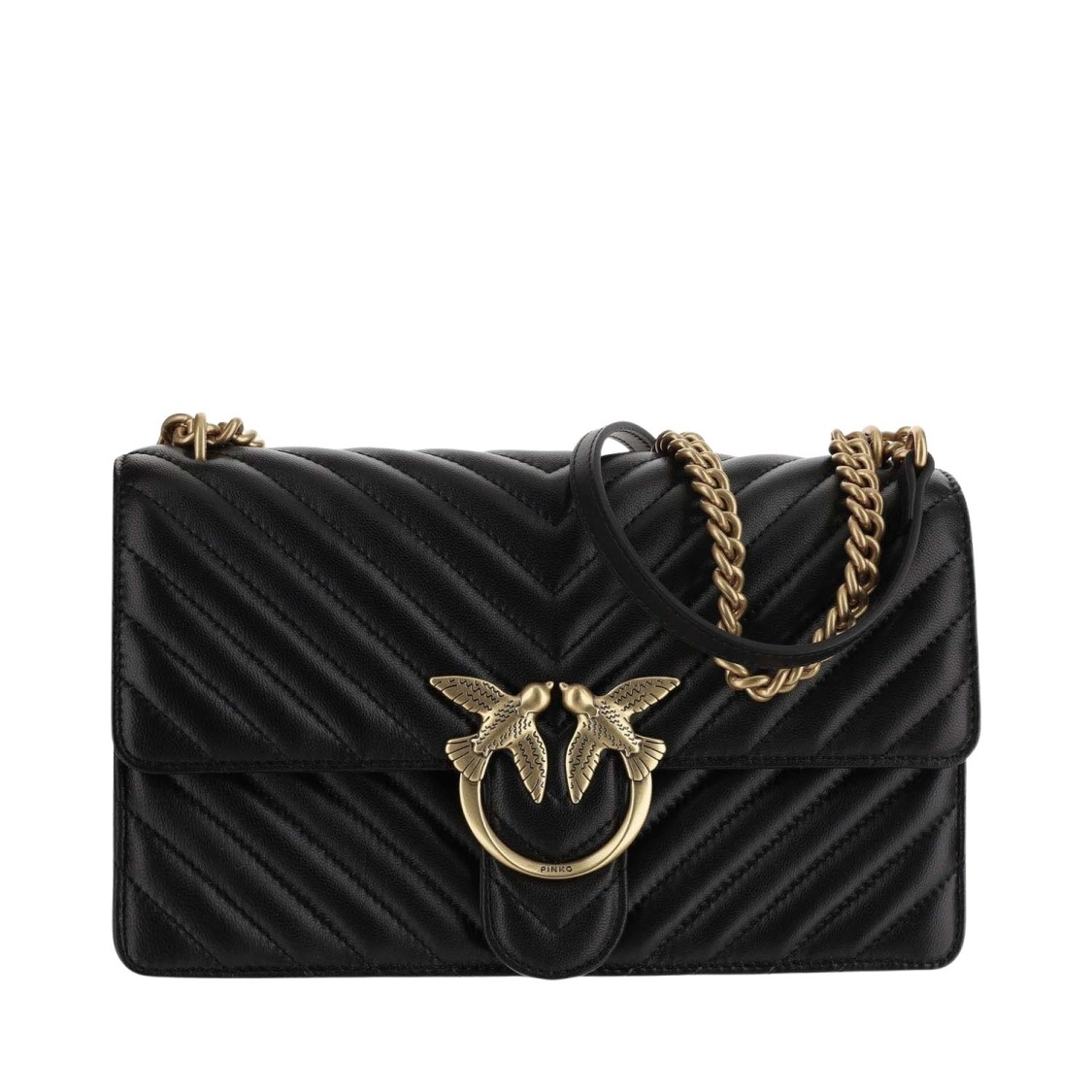 Pinko Love One Classic Shoulder Bag In Black