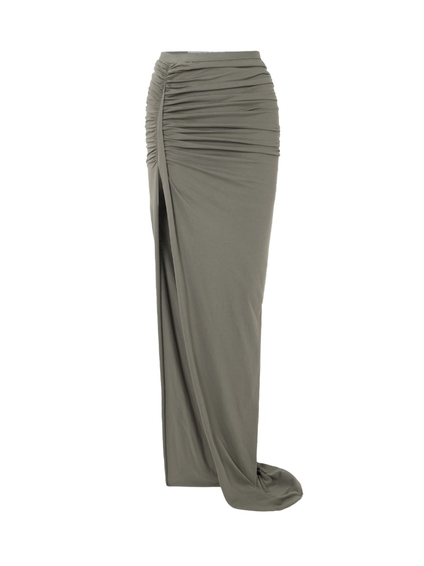 Shop Rick Owens Asymmetrical Mini Skirt – Green