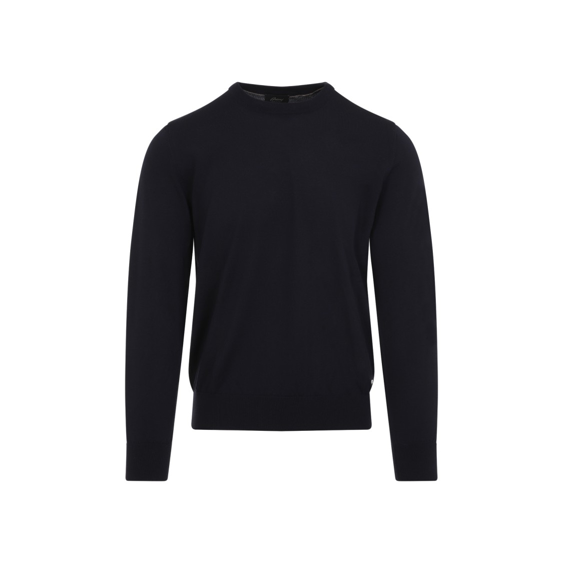 Brioni Crewneck Wool Sweater In Blue