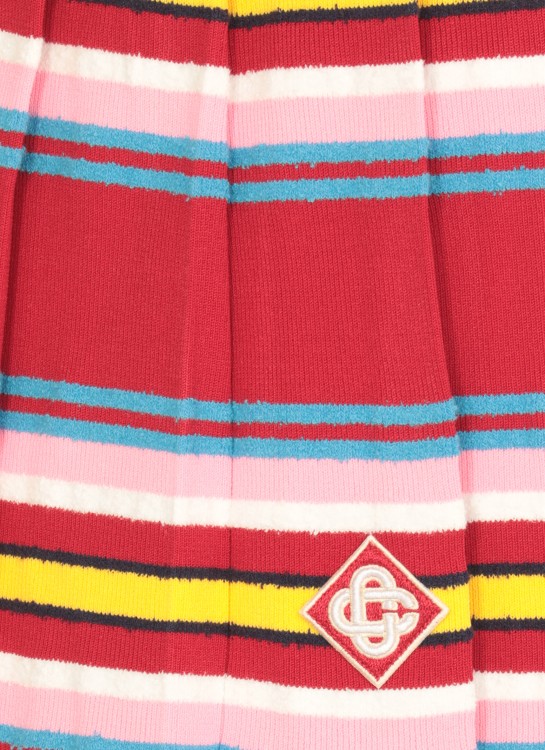 Casablanca Red Pleated Skirt Mini in Red | THE LIST Casablanca Red Pleated Skirt Mini in Red | THE LIST