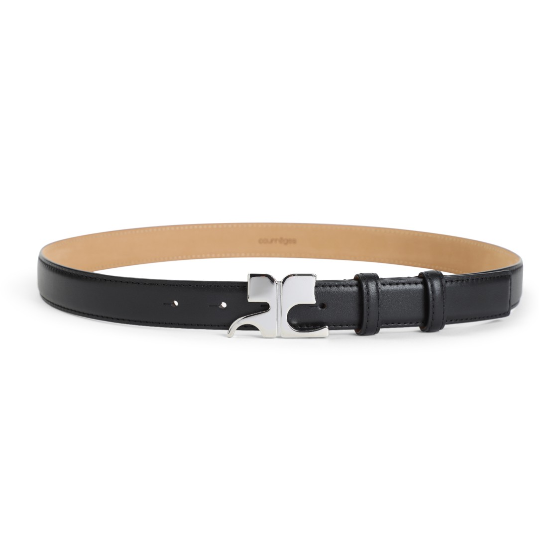 Shop Courrèges Black Leather Belt