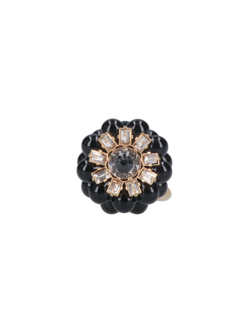 Celine Céline "mûre Heirlooms" Rhinestone Ring Gold-tone In Gold