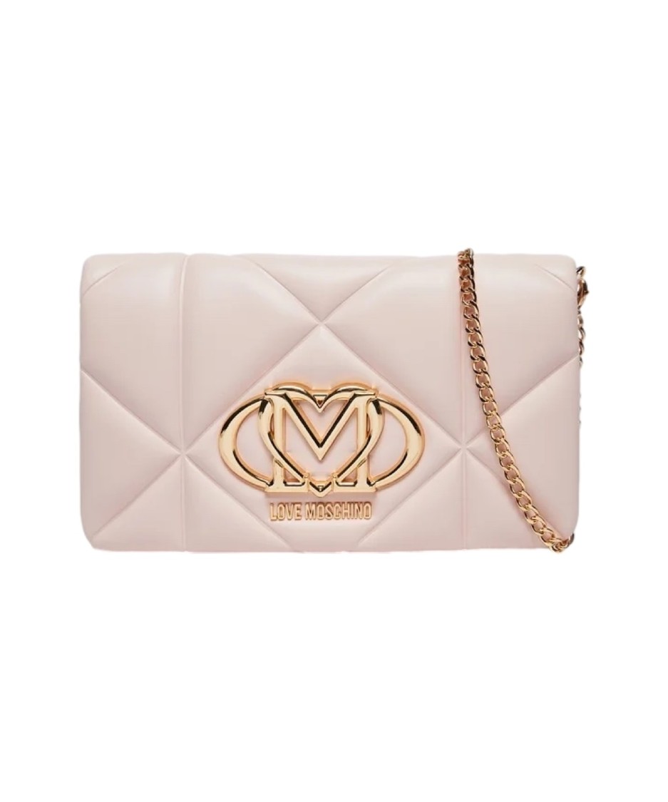 Love Moschino Quilted Shoulder Bag With Logo Pendant