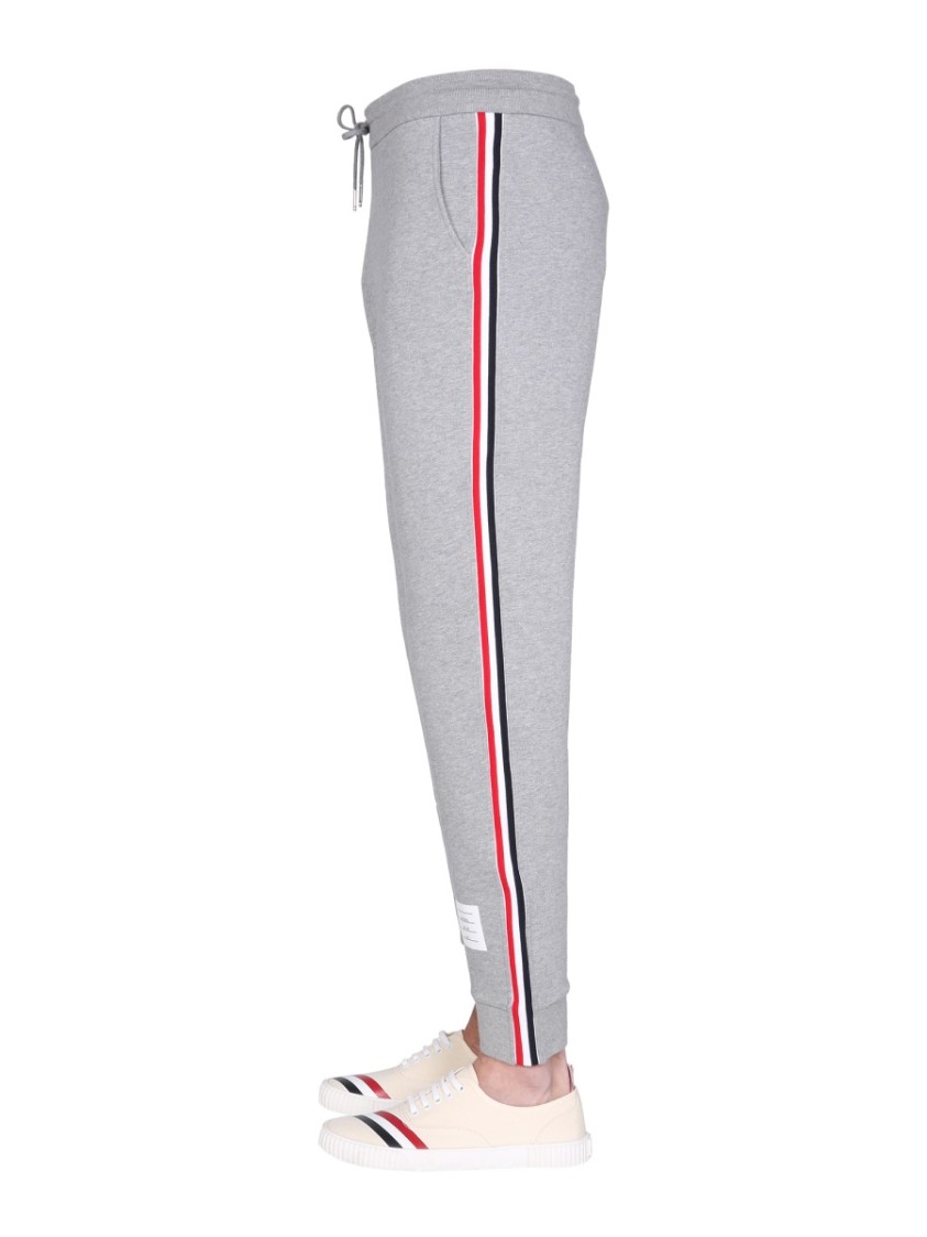 Thom Browne Gray Classic 4-bar Jersey Loopback Sweatpants