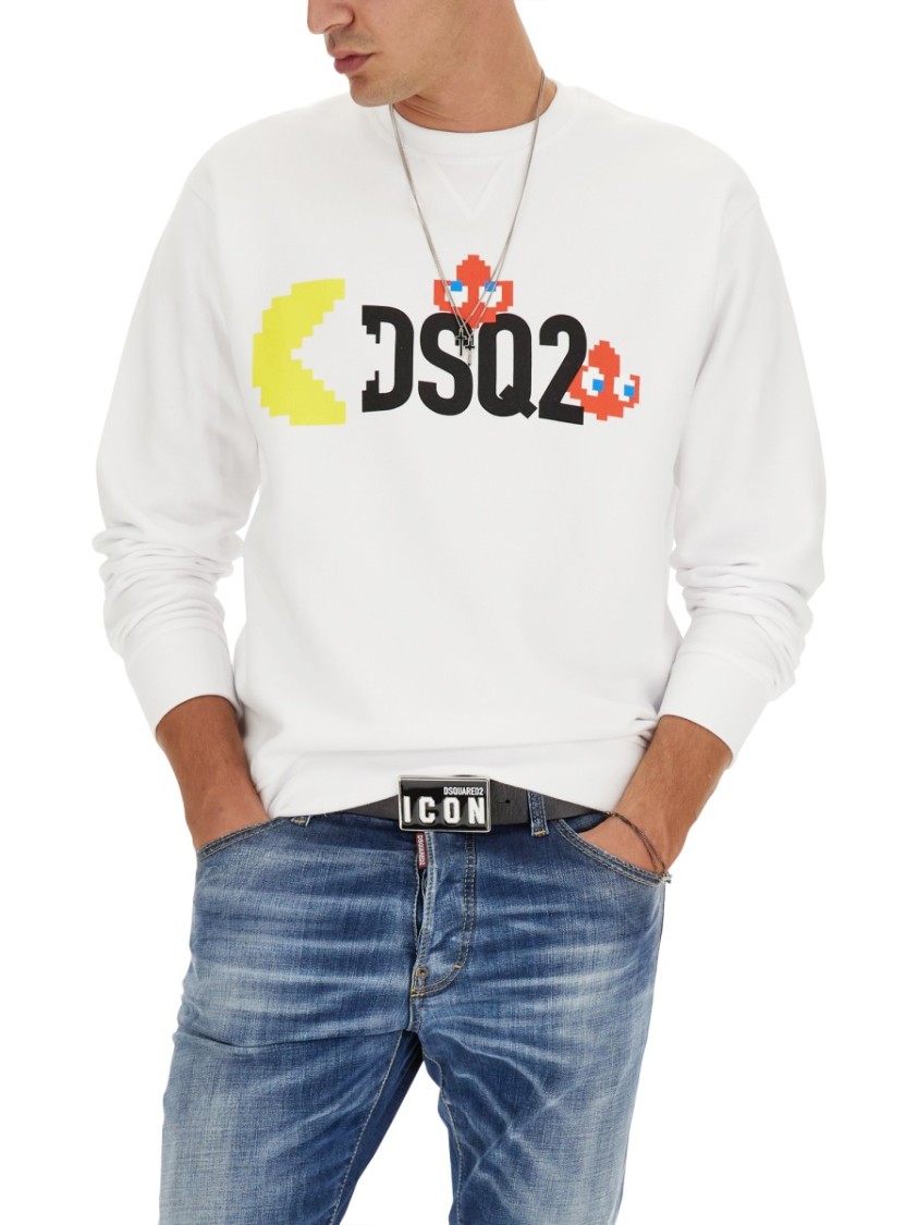 Shop Dsquared2 Relaxed-fit White Sweatshirt