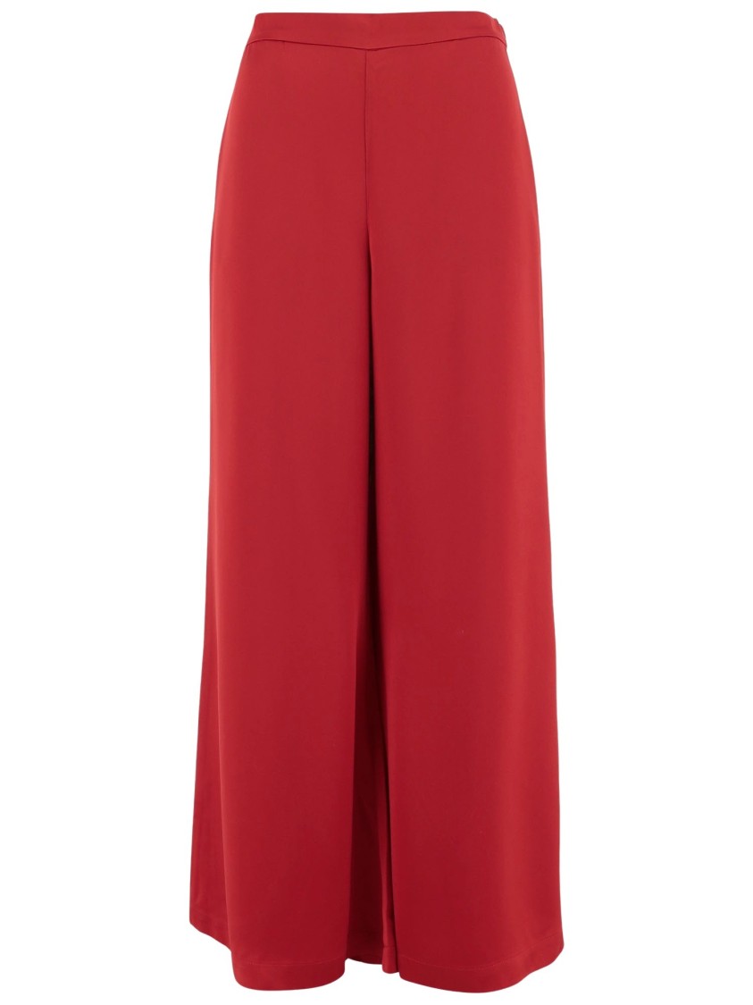 By Malene Birger Lucee Flared-leg Satin Trousers In Red