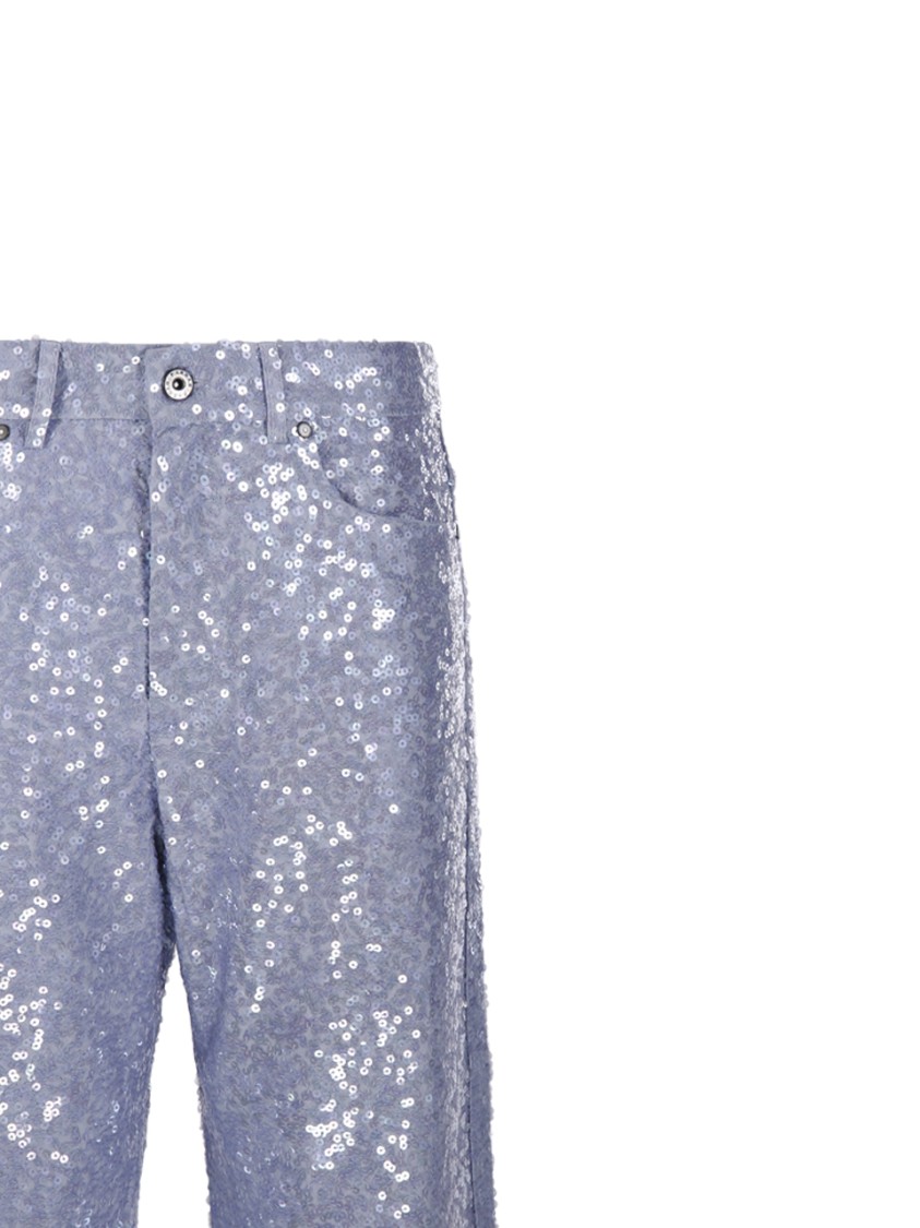 P.a.r.o.s.h Parosh Straight-leg Jeans With Sequin Detailing In Blue