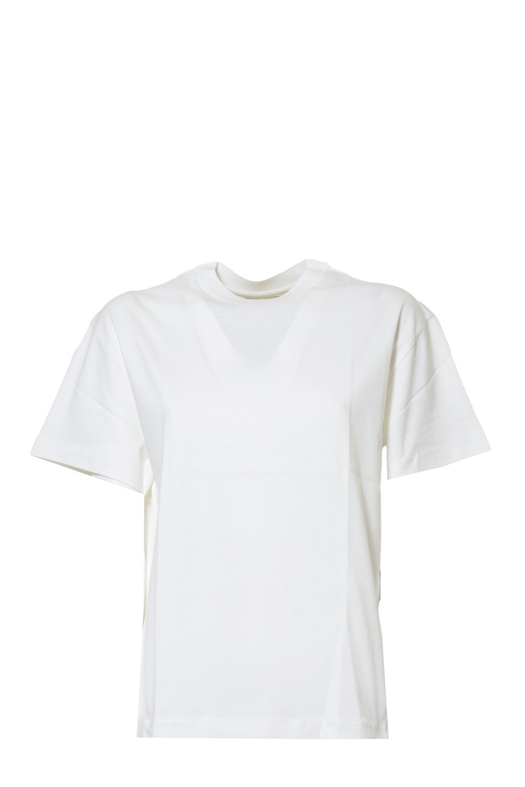 Jil Sander Butter White Cotton T-shirt With Back Print In White