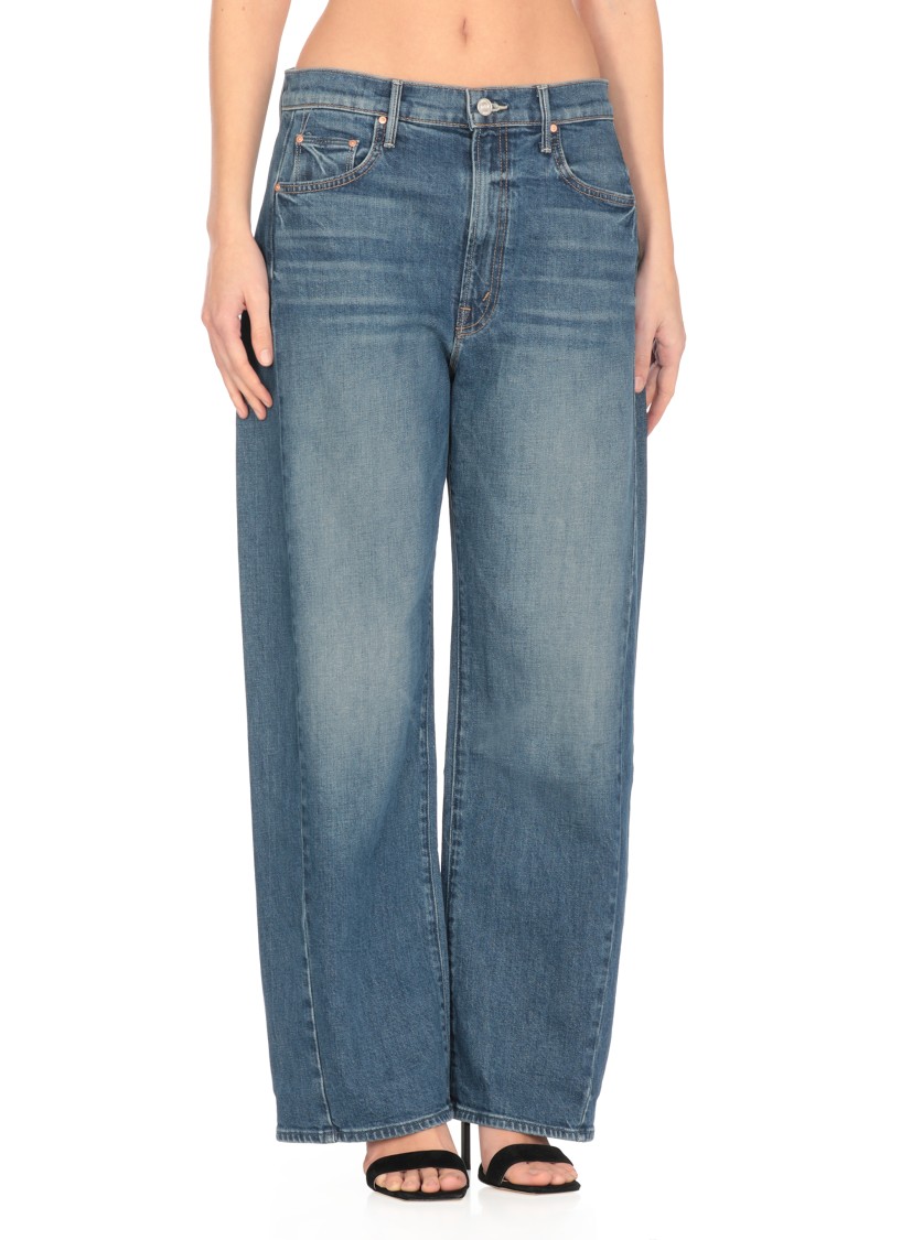Mother Wide-leg Trousers Faded Wash In Blue