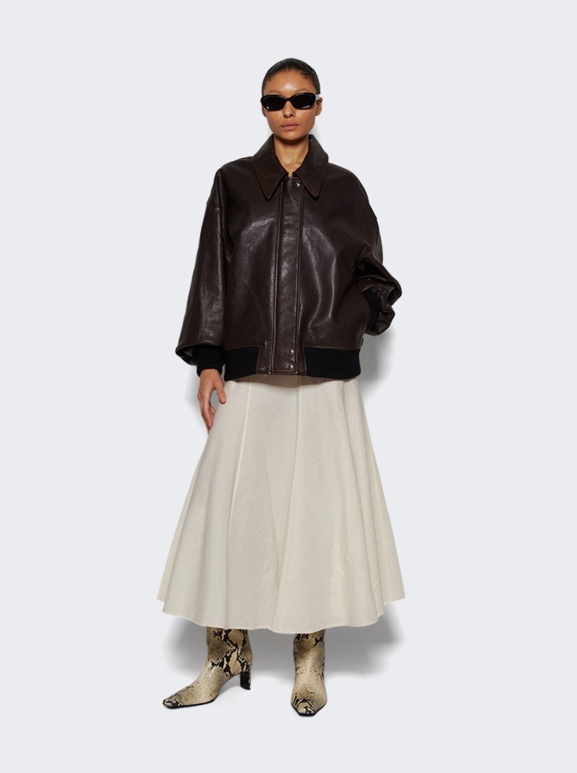 Khaite Ona Snake-print Leather Knee Boots
