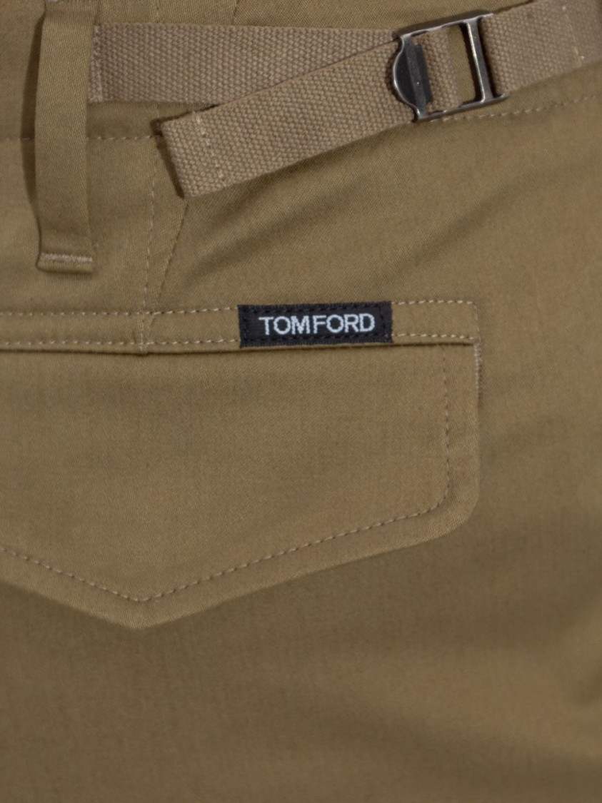 Tom Ford Tailored Green Trousers In Brown