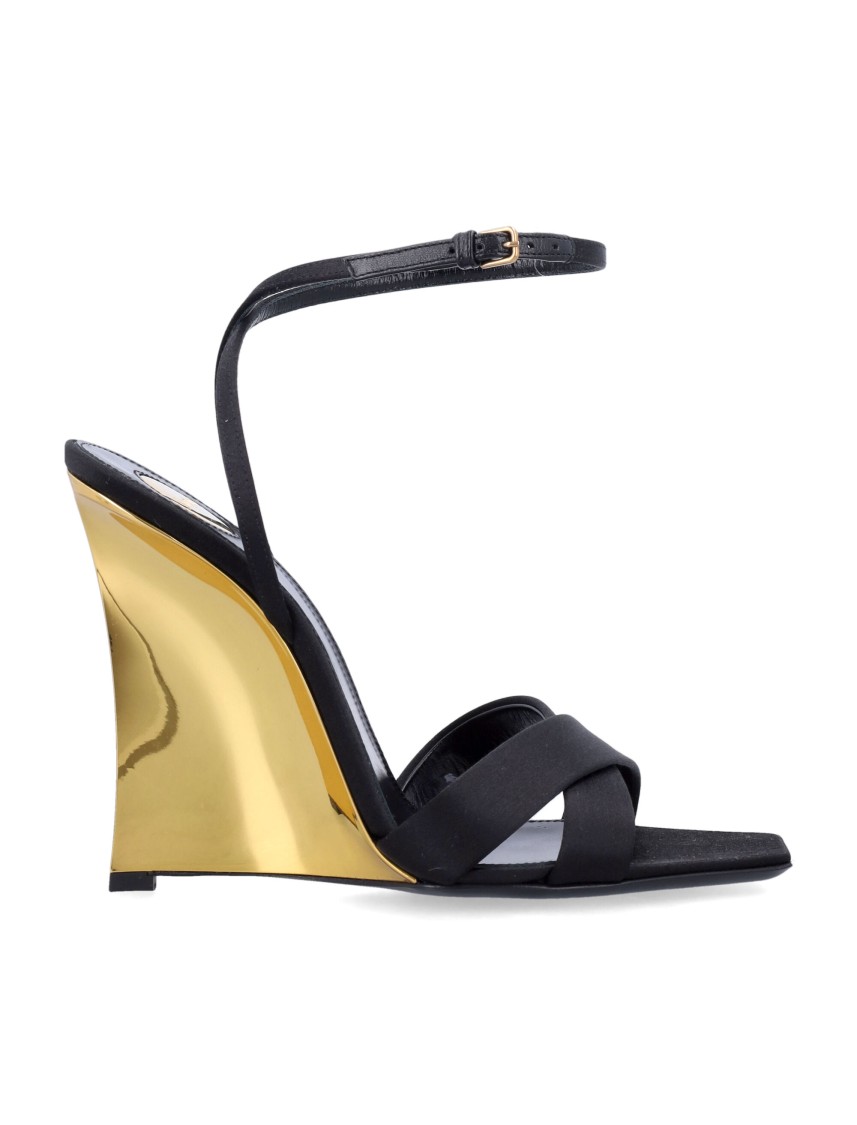 Shop Saint Laurent Lucienne Sandal Wedges