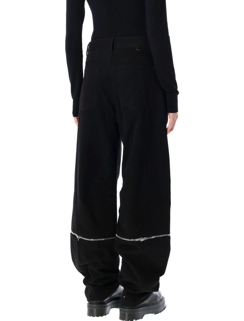 Moncler X Willow Smith Trousers With Zip Detail In Black