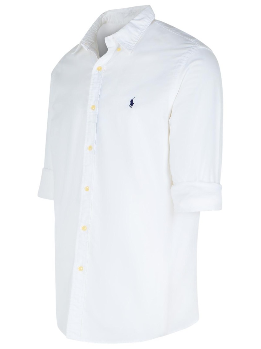 Shop Polo Ralph Lauren White Cotton Shirt