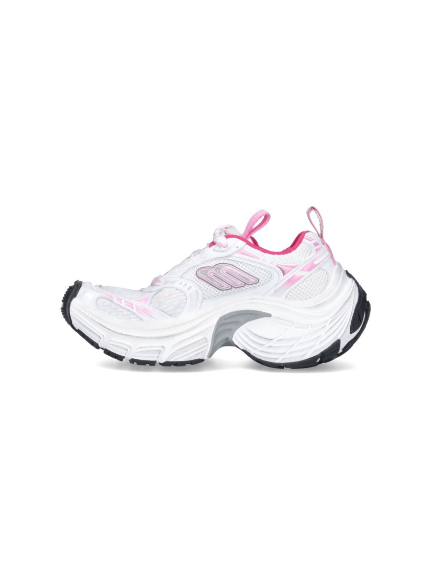 Balenciaga Multicolor Mesh And Rubber 6xl Sneakers In White