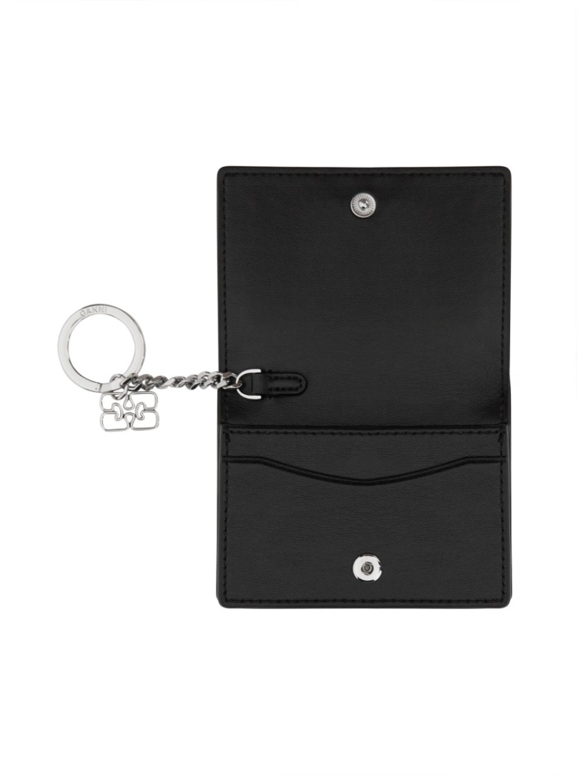 Ganni Bou" Card Holder In Black