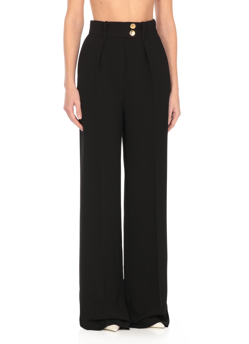 ELISABETTA FRANCHI ELISABETTA FRANCHI BLACK CREPE PANTS