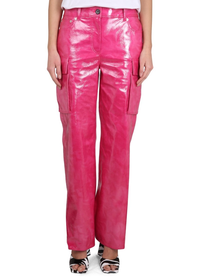 Stand Studio Pink Ada Faux-leather Trousers In Pink