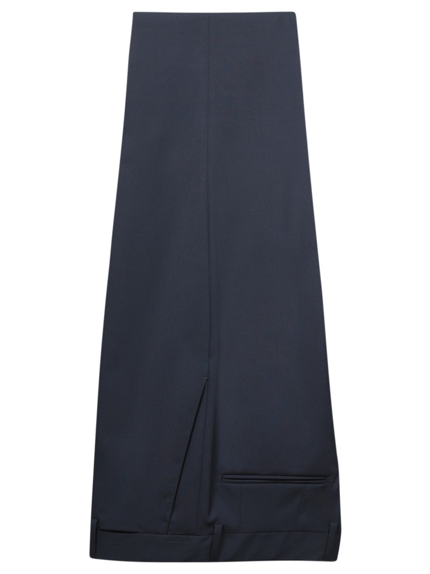 Lardini Micro-textured Blue Suit With Tailored Jacket In Blue