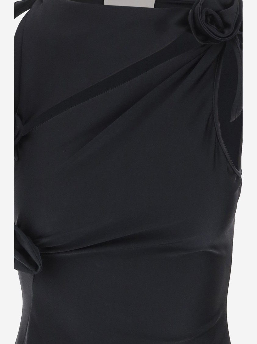 Coperni Asymmetric Maxi Dress With Decorative Details In Black
