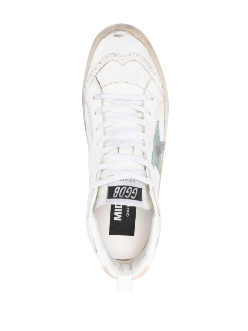 Golden Goose Deluxe Brand Mid Star Sneakers In White