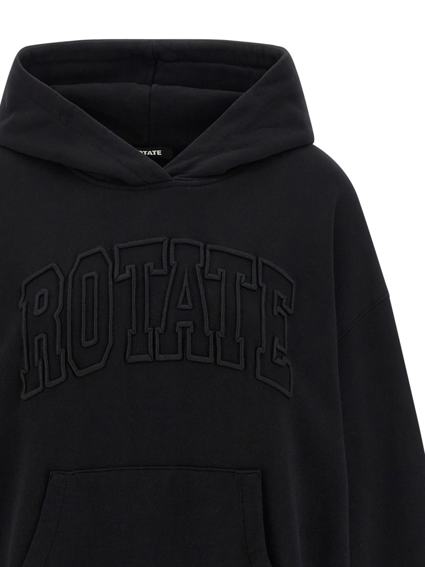 Rotate Birger Christensen Hooded Sweatshirt With Logo In Blue