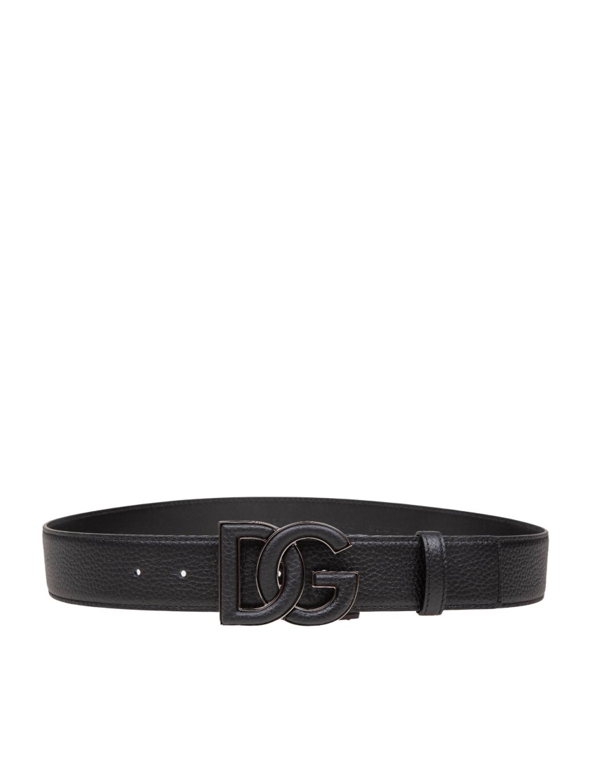 Dolce & Gabbana Leather Belt With Dg Logo | THE LIST