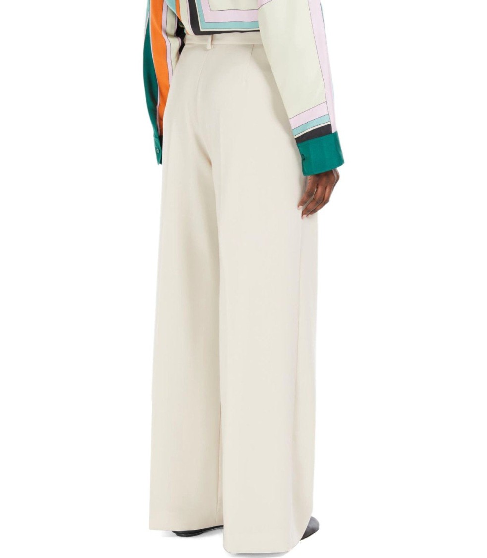Max Mara Angola Sabbia Wide Leg Pants In Neutral