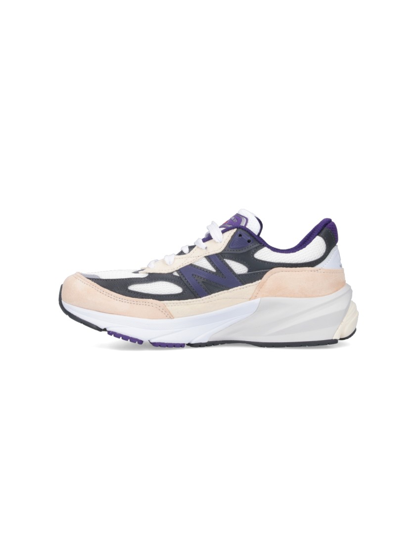 New Balance 990v6 Sneakers In Suede And Multicolor Mesh