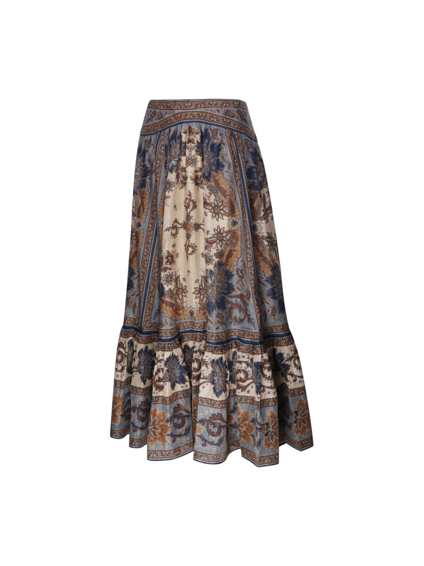 Shop Zimmermann Ascension Tiered Midi Skirt