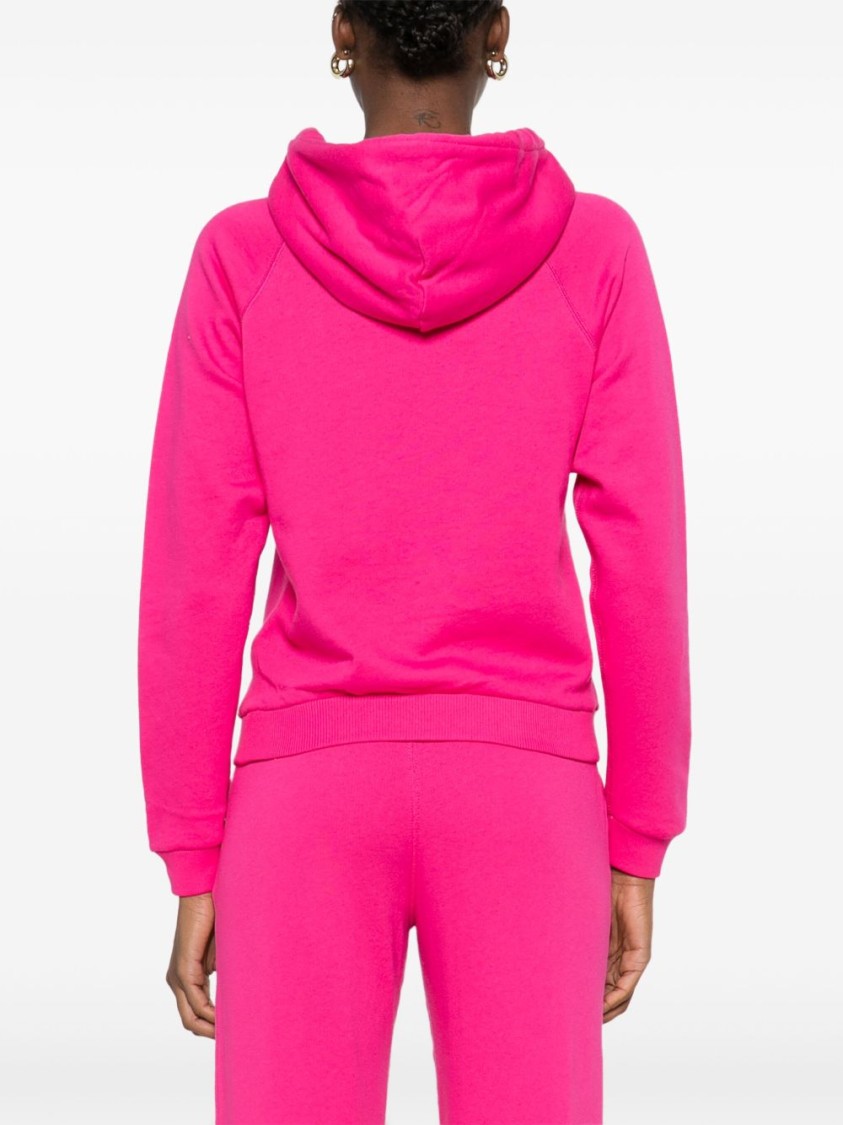 Shop Polo Ralph Lauren Pink Hooded Sweatshirt With Kangaroo Pocket