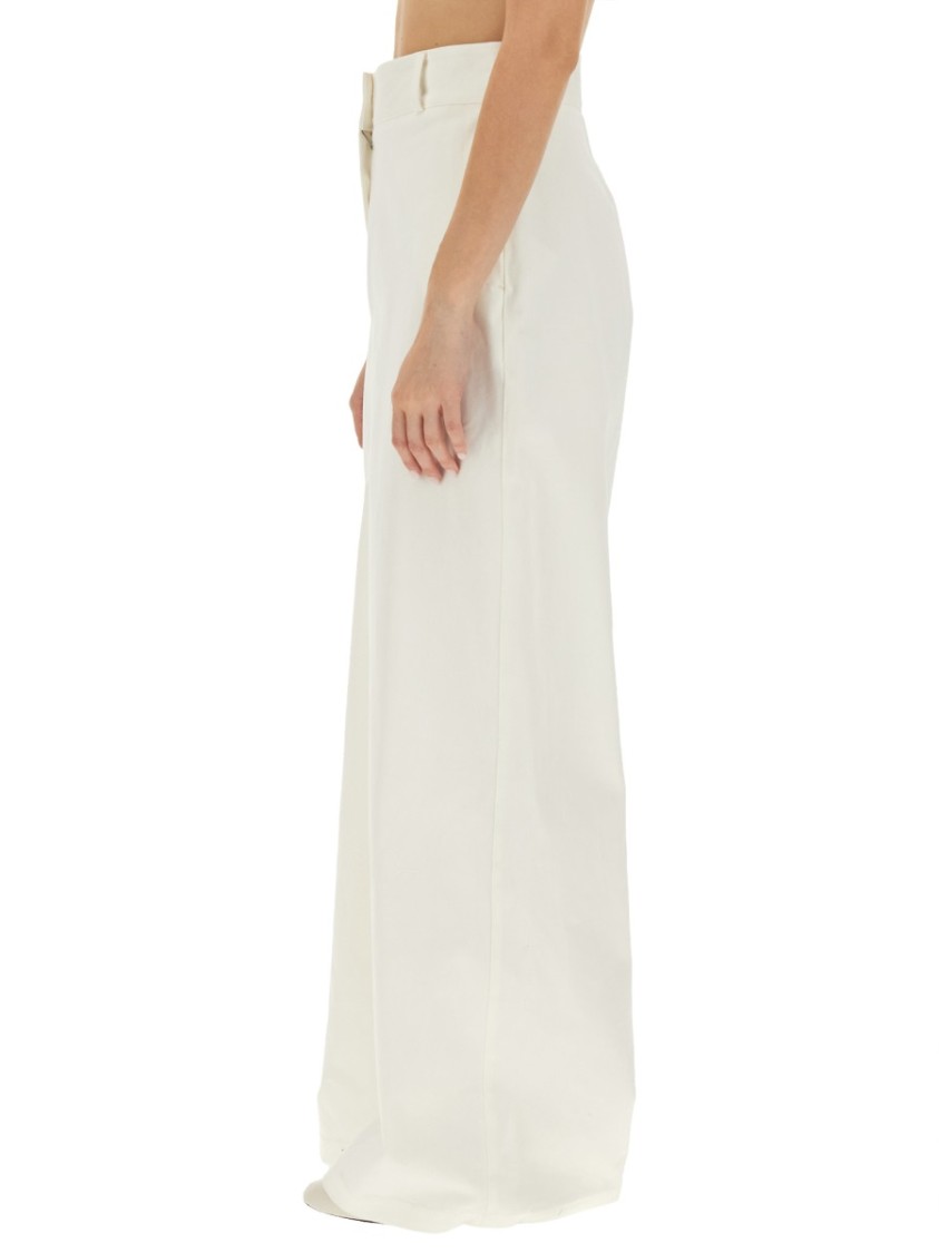 Jil Sander High-waisted Wide Leg Pants With Clean Lines In White