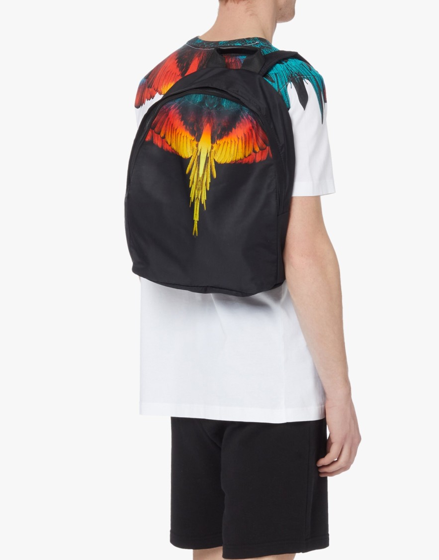 Marcelo Burlon County Of Milan Marcelo Burlon Icon Wings Logo Backpack In Black